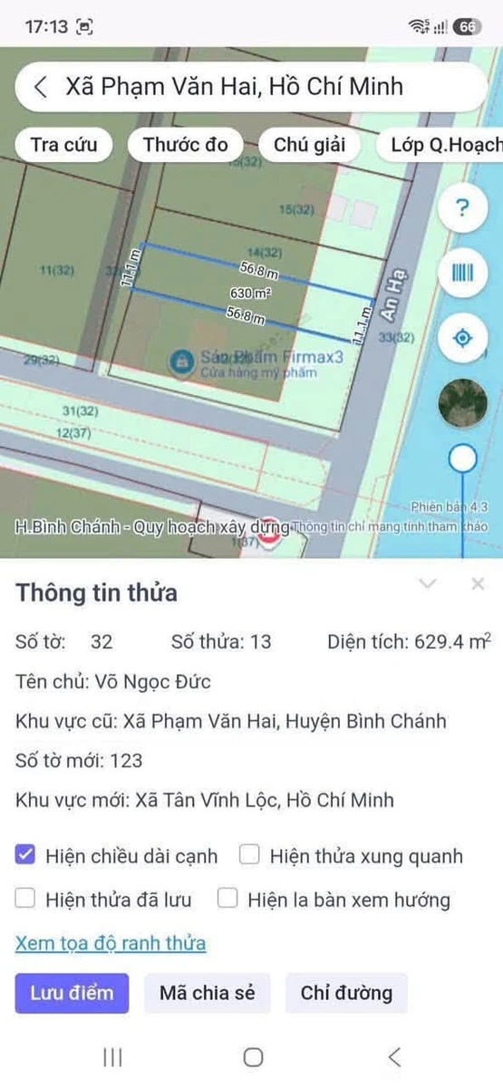 Bán đất mặt tiền đường An Hạ 1200m2, có 600m2 thổ cư, xã Phạm Văn Hai, Bình Chánh - Ảnh thu nhỏ 3