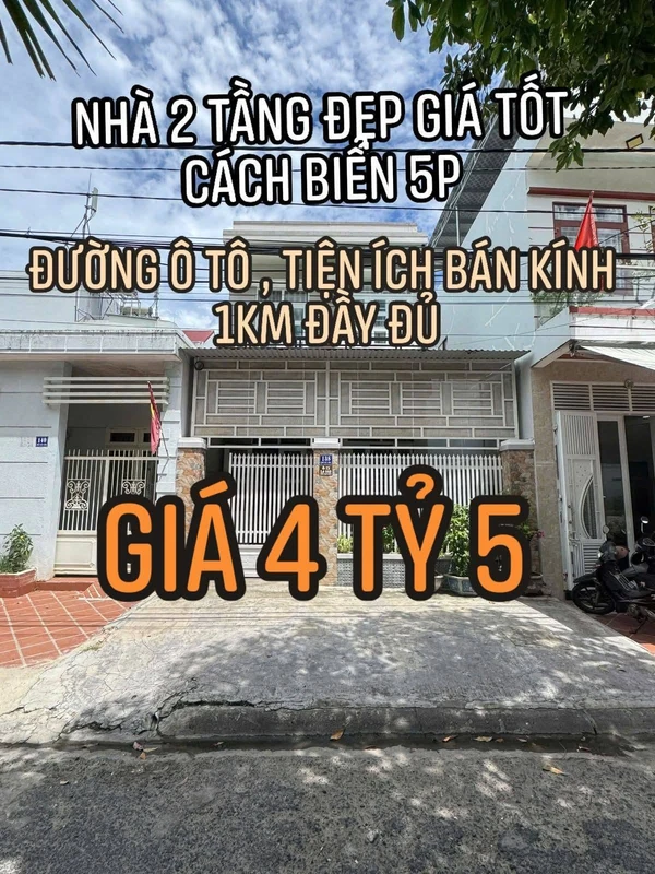 Bán nhà phố 2 lầu 90 m² Nha Trang 4,5 tỷ