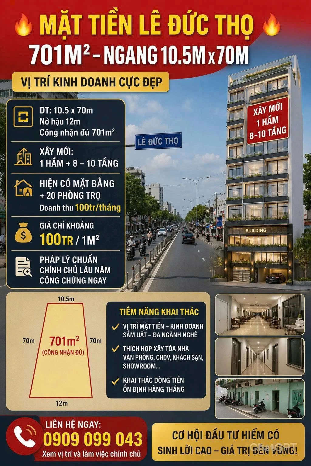 Bán nhà mặt tiền Lê Đức Thọ 701m² Gò Vấp 70 tỷ - Ảnh 1
