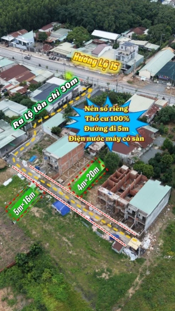 Bán nền đất Hương lộ 15 Nhà Bè, 80m² sổ riêng 1,39 tỷ - Ảnh 1
