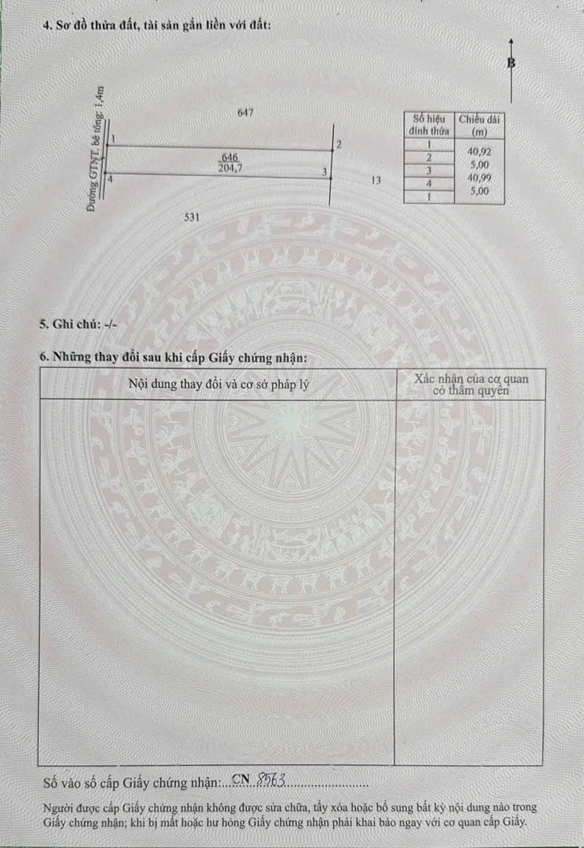 Bán đất 200m² full thổ cư Tây Ninh 460 triệu - Ảnh thu nhỏ 4