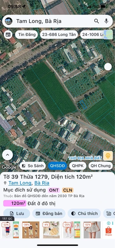Bán đất Hoà Long Tân Long 120m2 1.7 tỷ