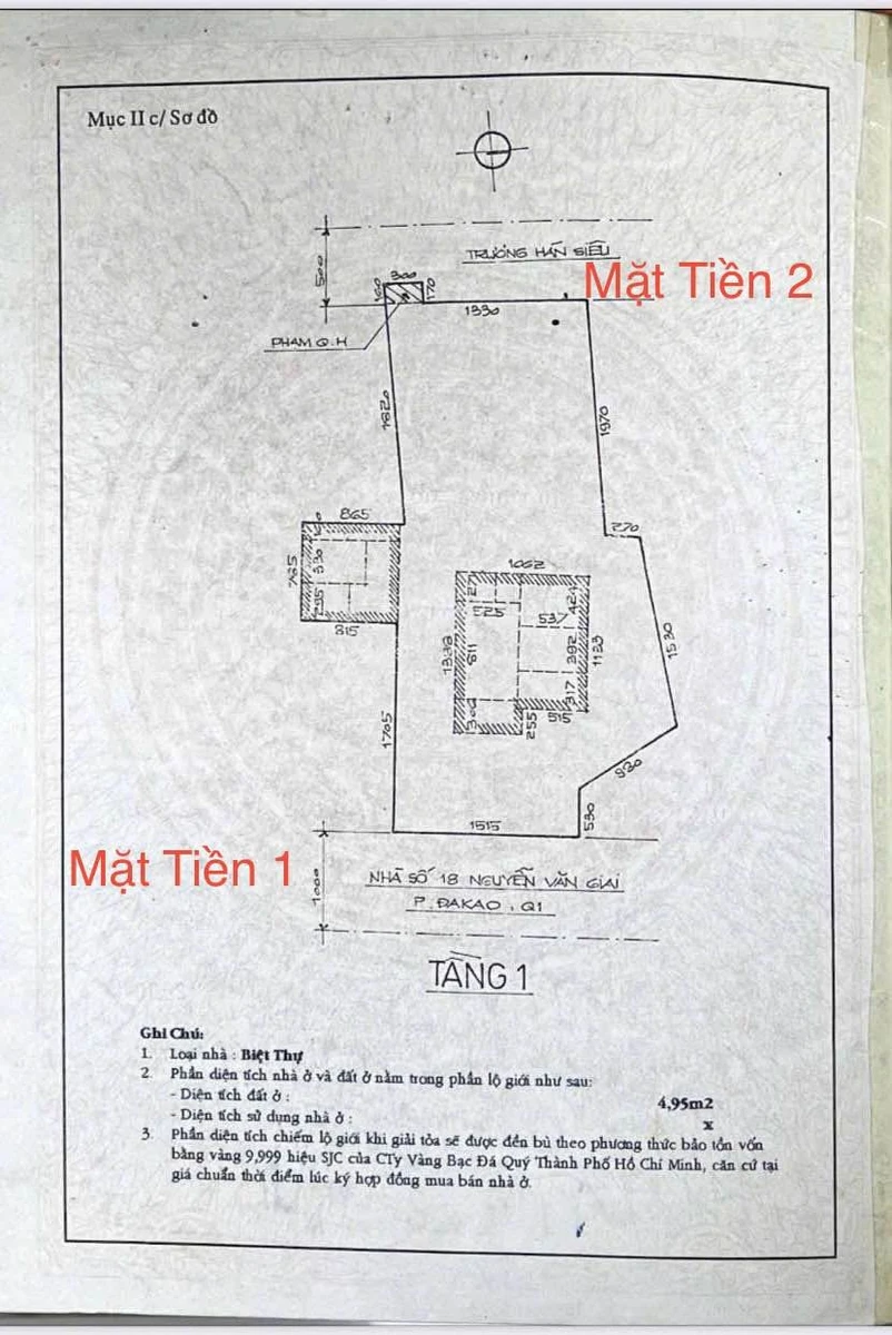 Bán đất 2 mặt tiền 882m2 giá 399 tỷ Đa Kao, Tân Định, Quận 1 - Ảnh thu nhỏ 3
