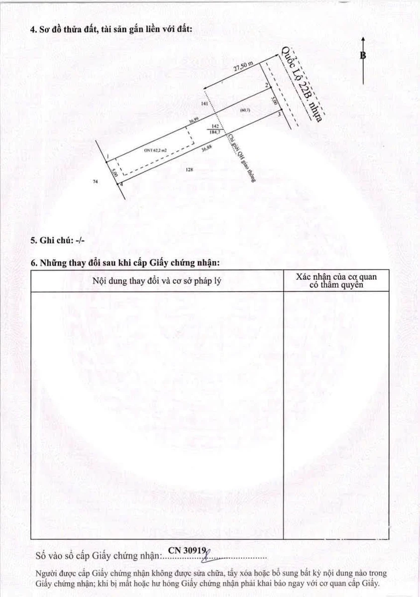 Bán đất mặt tiền QL 22B Gò Dầu, Tây Ninh, 1,5 tỷ/lô - Ảnh thu nhỏ 5