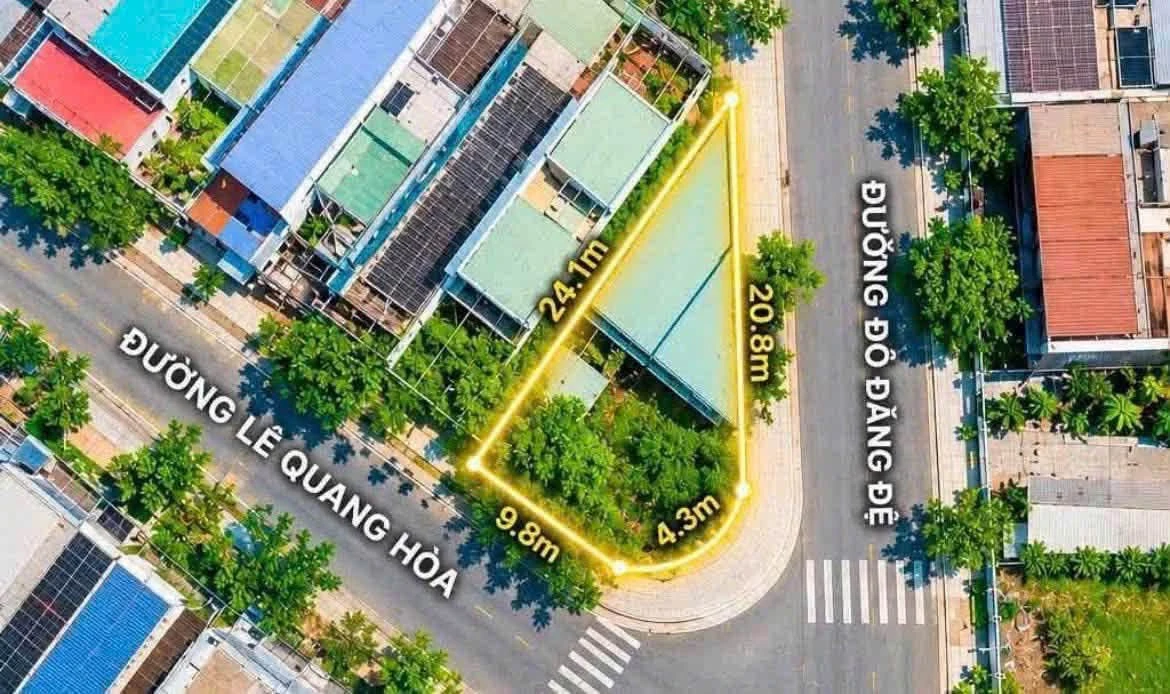 Bán đất góc 2 mặt tiền 207m2 đường Đỗ Đăng Đệ và Lê Quang Hoà, Đà Nẵng - Ảnh thu nhỏ 2