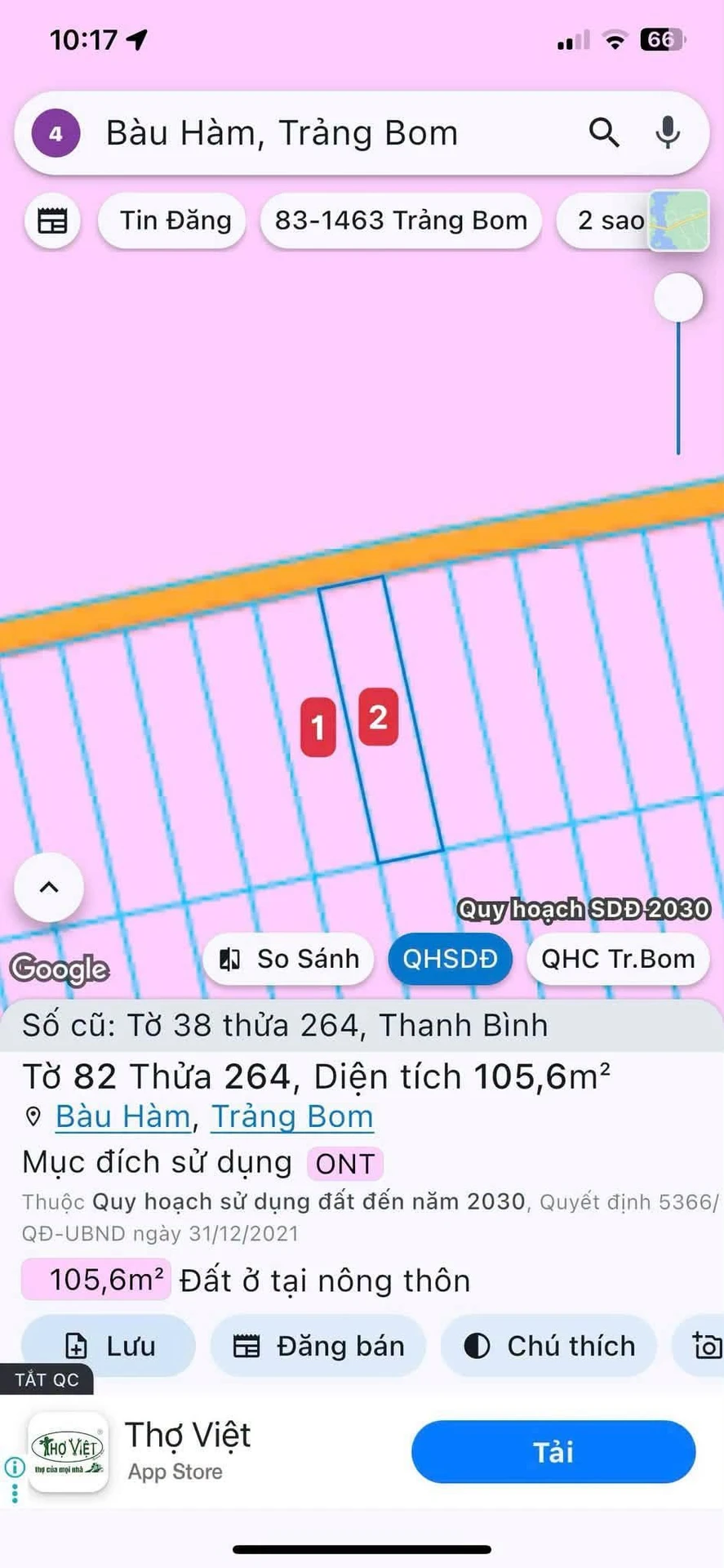 Bán 2 lô đất liền kề Vườn Táo 100m² sổ riêng 650 triệu/lô - Ảnh 1