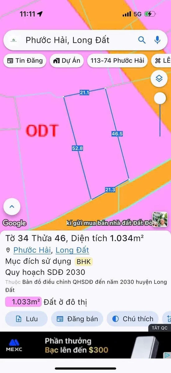 Bán đất 1034m² Phước Hải Khánh Hòa 4.5 tỷ gần biển 5km - Ảnh thu nhỏ 3