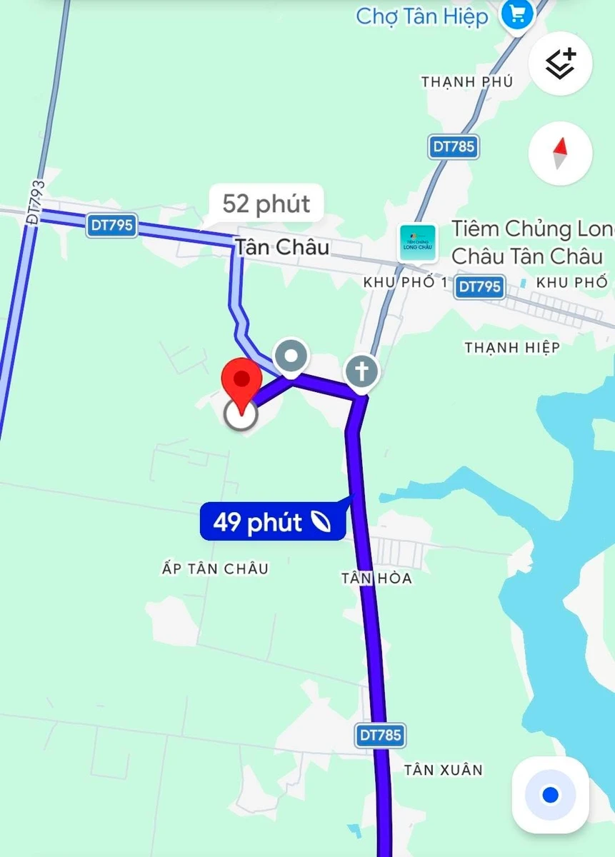 Bán đất thổ cư 388,7m² Tân Châu, Tây Ninh, 600 triệu - Ảnh thu nhỏ 2