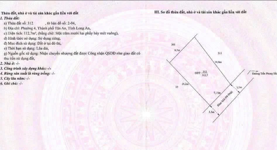 Bán lô đất thổ cư 98m² hẻm Trần Phong Sắc, Tân An, Long An - Ảnh thu nhỏ 5