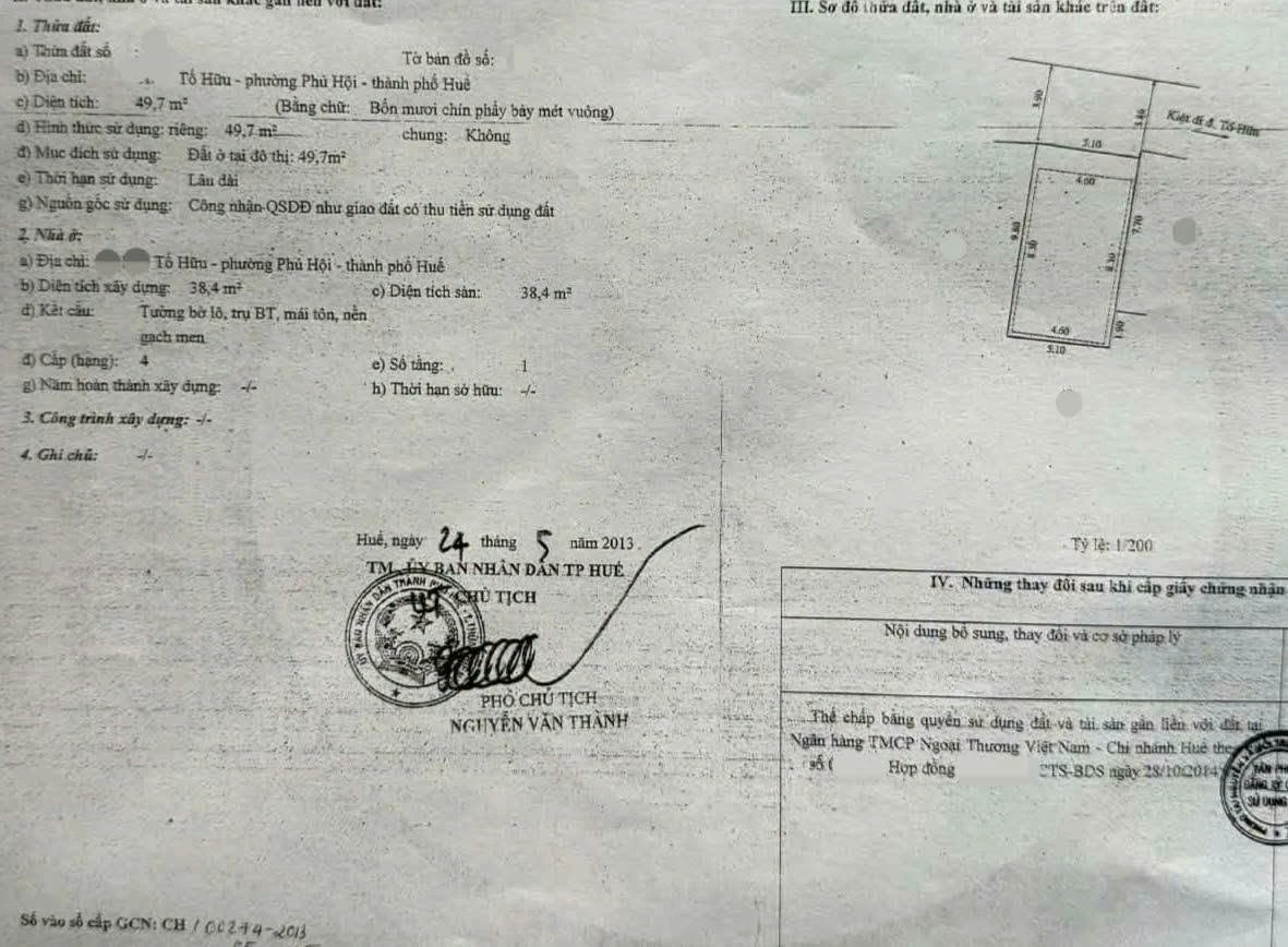 Bán nhà kiệt ô tô đường Tố Hữu, Phường Thuận Hoá, Huế, 49,7m2, giá 2,5 tỷ - Ảnh thu nhỏ 5
