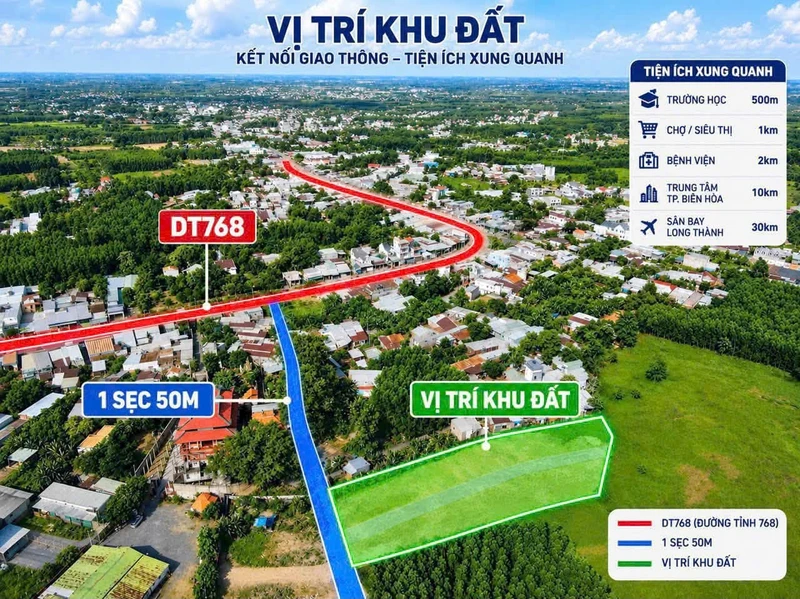 Bán đất nền thổ cư 80-165m2 sổ hồng riêng, trả trước 300 triệu tại Biên Hòa, Đồng Nai
