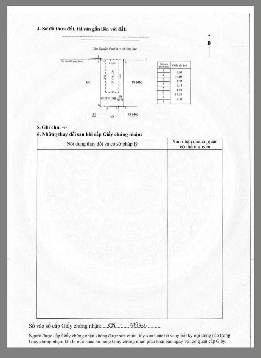 Bán lô đất hẻm Nguyễn Văn Cừ 98m², 2,7 tỷ - Ảnh thu nhỏ 3