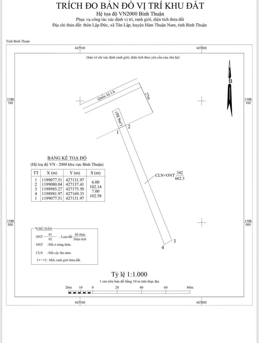Bán lô đất nở hậu 880m² mặt tiền Quốc lộ 1, Bình Thuận 1.8 tỷ - Ảnh thu nhỏ 2