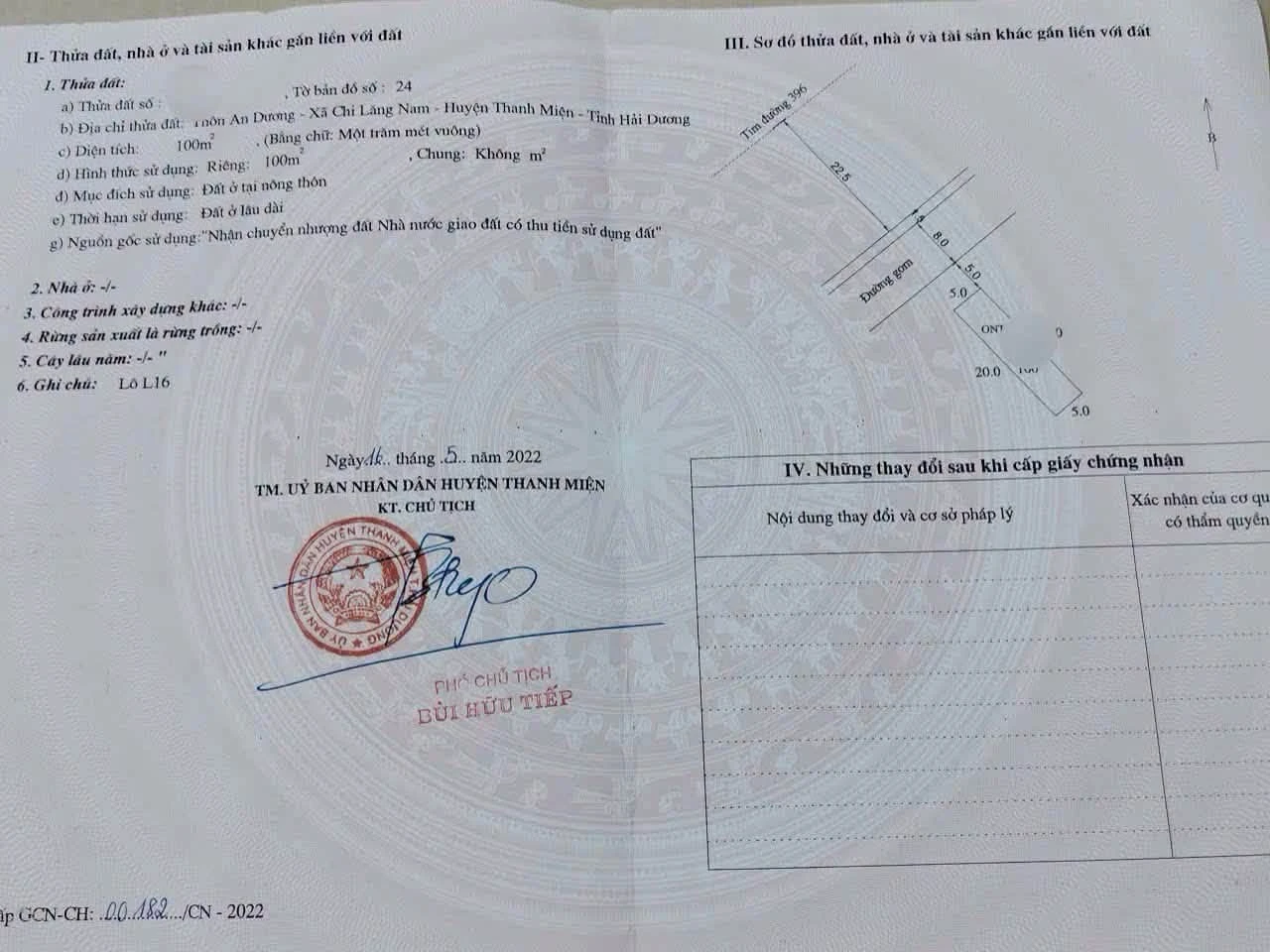 Bán đất giãn dân mặt ngoài 100m² Nam Thanh Miện Hải Phòng 2,3 tỷ - Ảnh 1