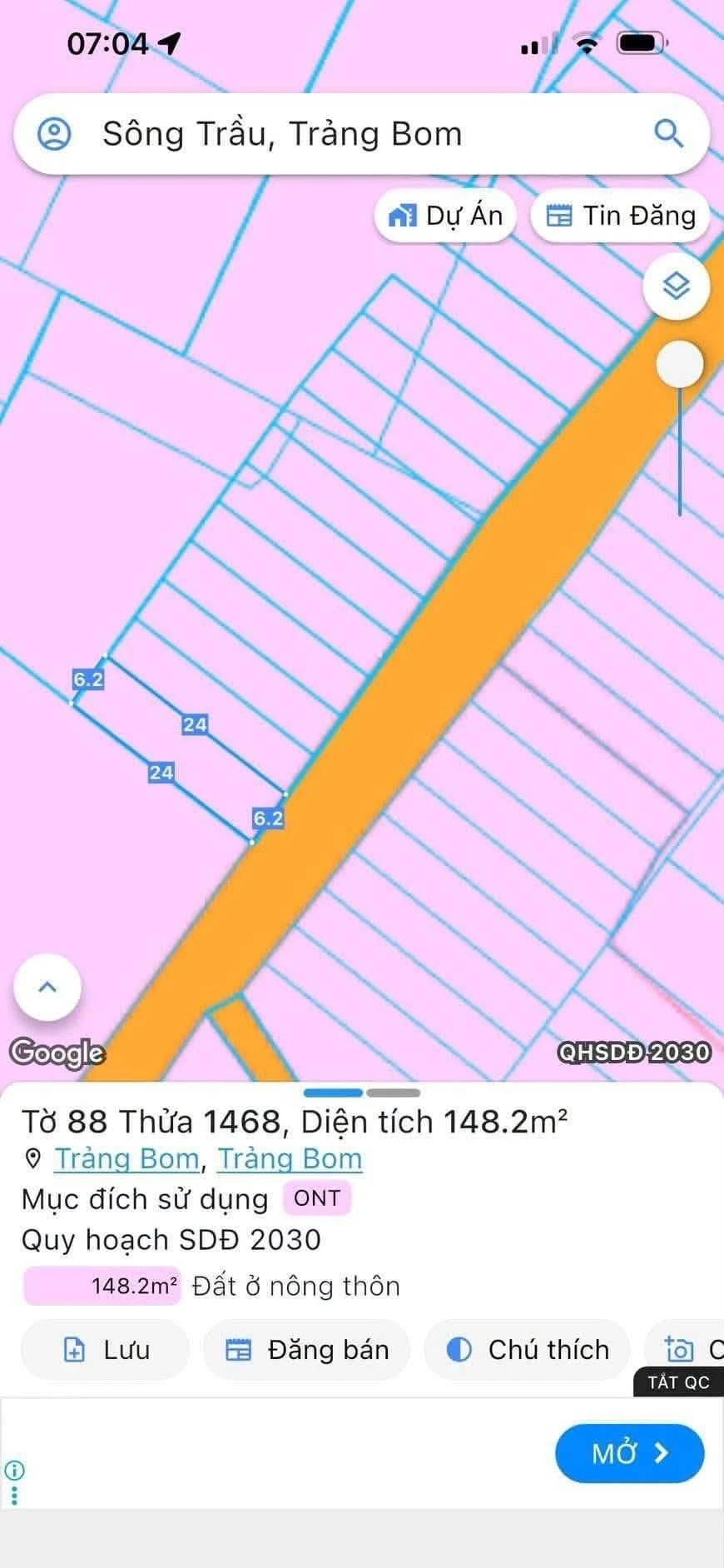 Bán đất mặt tiền 6x24m Phường Trảng Bom 1,28 tỷ - Ảnh 1