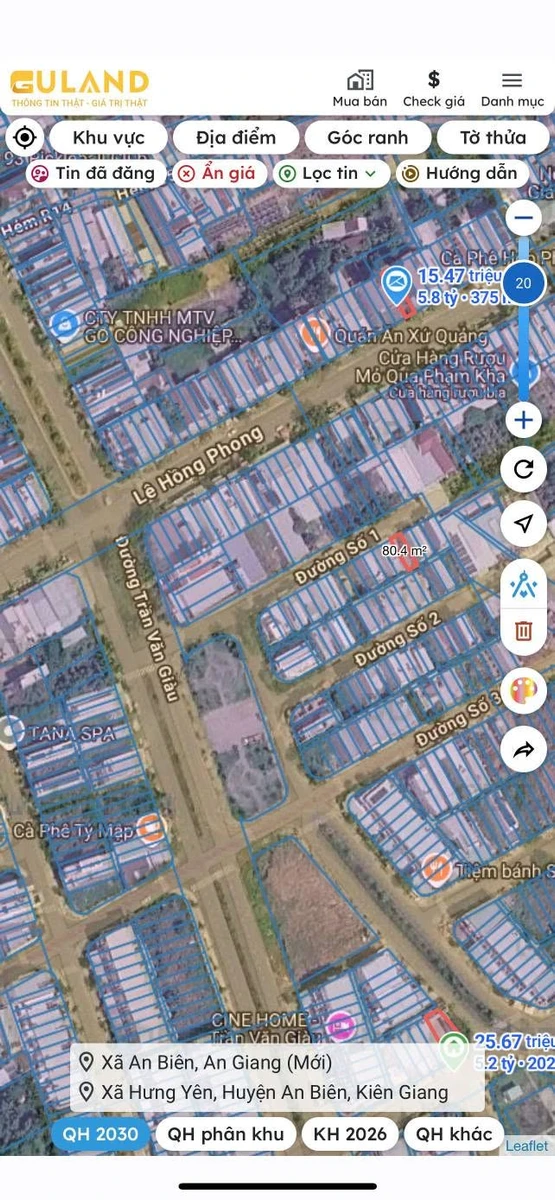 Bán đất nền Nam An Hoà 80m² Rạch Giá 1 tỷ 850 - Ảnh 1