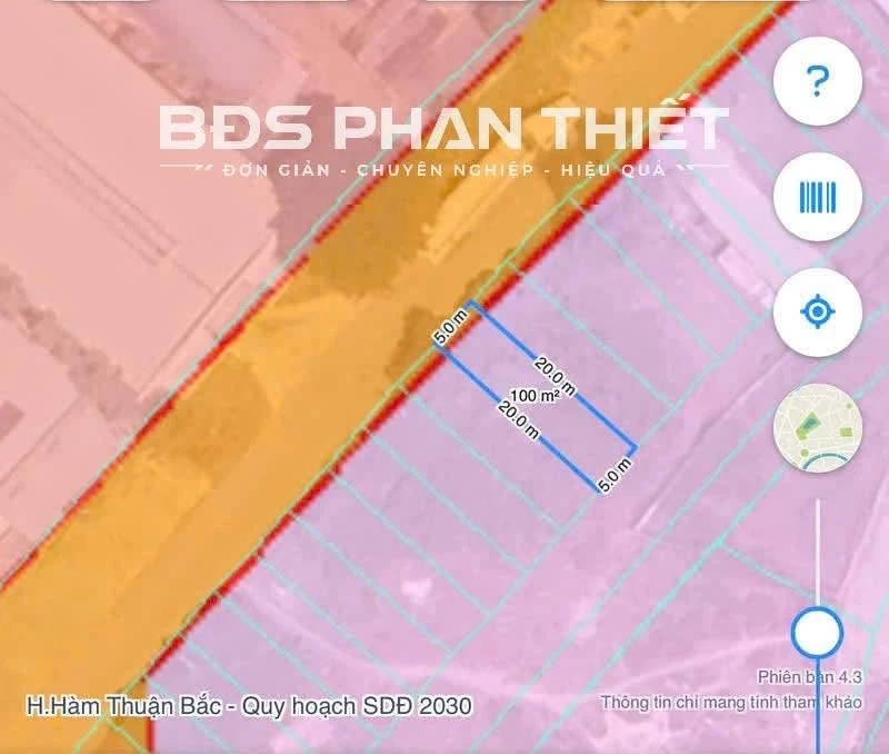 Bán đất 100m² mặt tiền Phan Thiết, 1 tỷ 330 triệu - Ảnh 1