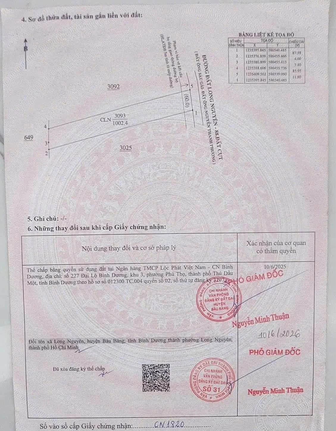Bán đất Long Nguyên 1000m2 trước KDC Tài Lộc - Ảnh 1