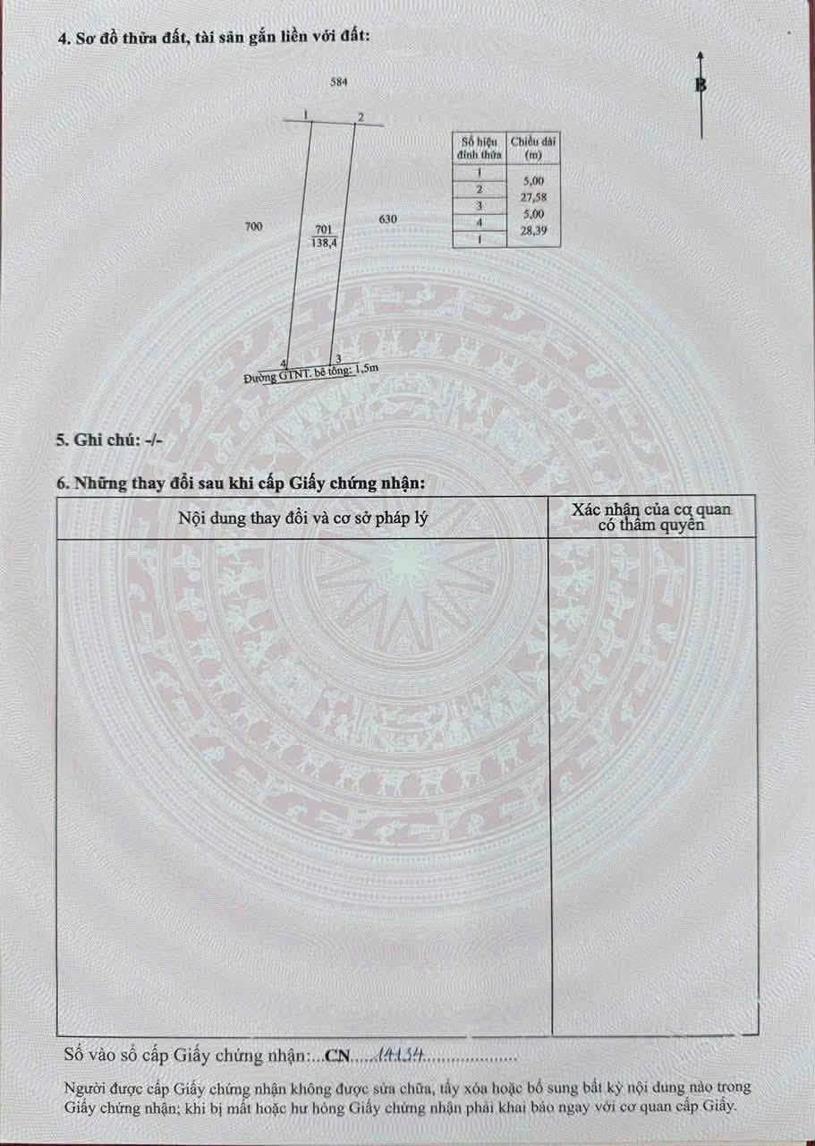 Bán đất 138,4 m² Phú Ngãi Trị Tây Ninh, 350 triệu - Ảnh 1