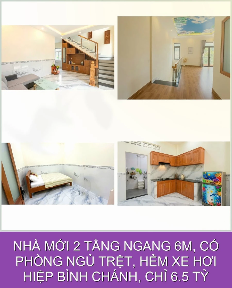 Bán nhà 2 tầng 102m² 3PN Hiệp Bình Chánh, 6.5 tỷ - Ảnh 1
