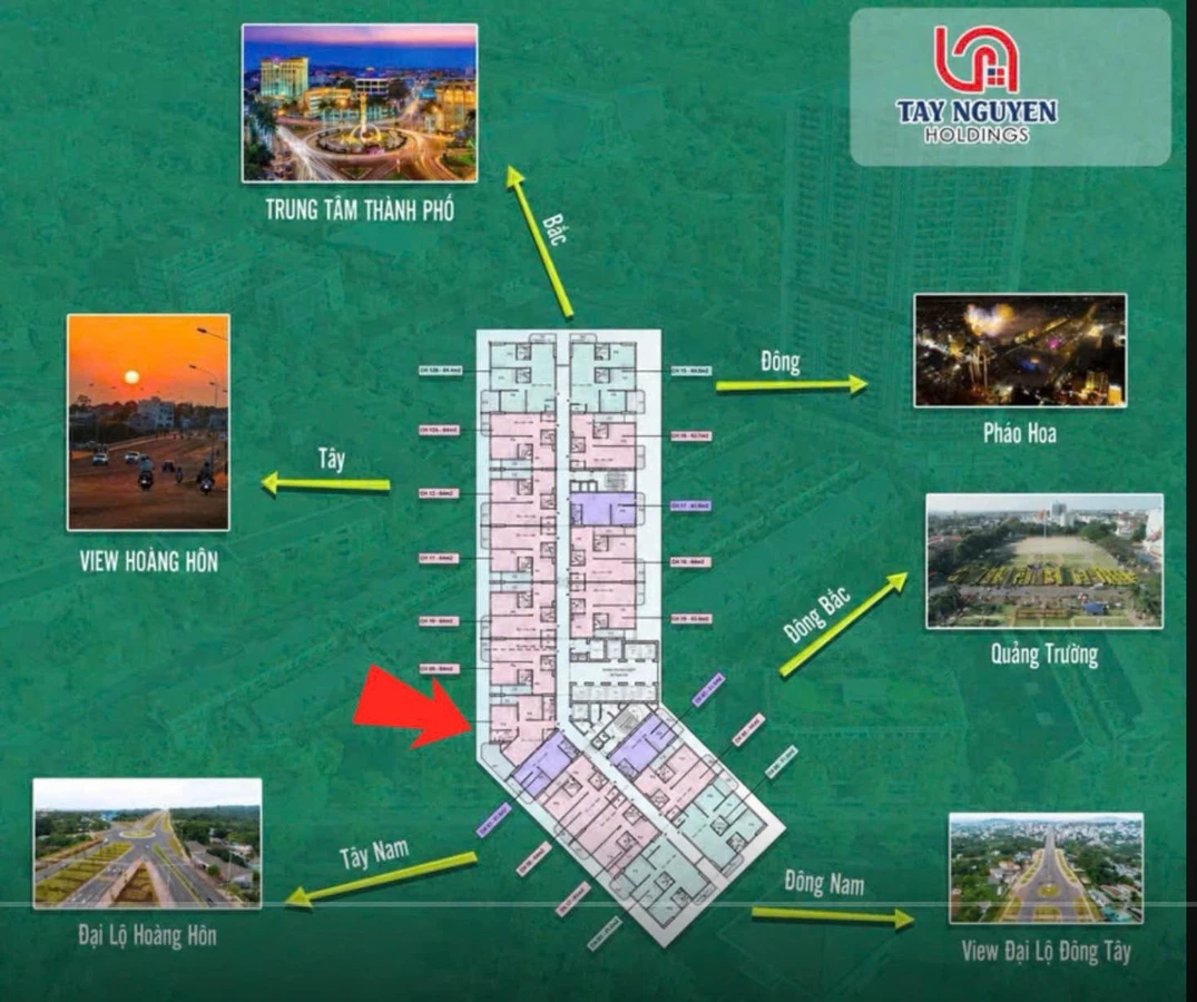 Bán căn hộ 2PN 74m² ban công 20m² tại Ecopalace, Buôn Ma Thuột - Ảnh 1
