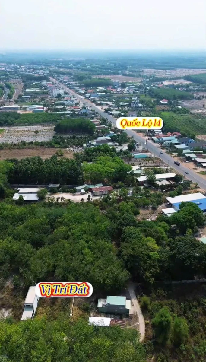 Bán đất nền 100m2 mặt tiền 6m Quốc Lộ 14 gần KCN Becamex - Ảnh 1