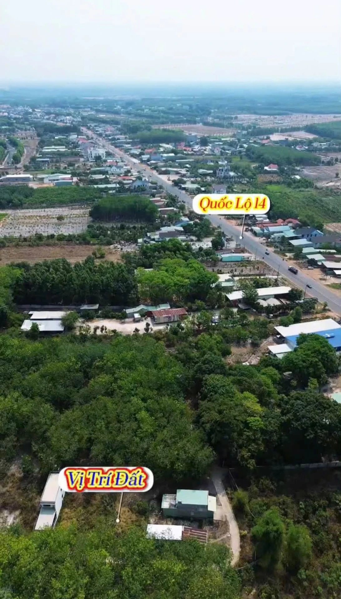 Bán đất nền 100m2 mặt tiền 6m Quốc Lộ 14 gần KCN Becamex - Ảnh 1