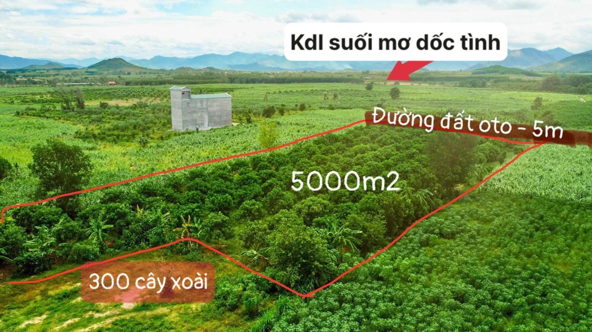 Bán đất vườn 5.000m² Khánh Hòa gần suối, sổ hồng - Ảnh 1