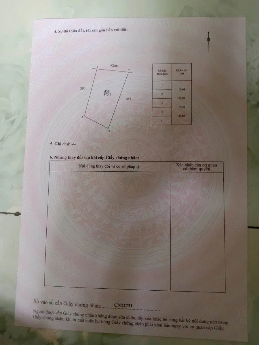 Bán đất 375,7m2 tặng nhà có gác tại xã Giồng Trôm, giá 549 triệu - Ảnh thu nhỏ 2