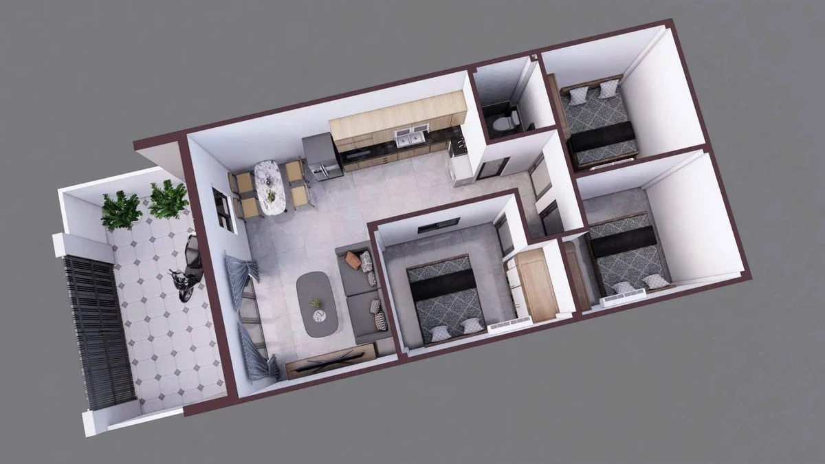 Bán nhà sổ đỏ 80m² 3PN Tân Triều Hương Lộ 15 - Ảnh 1