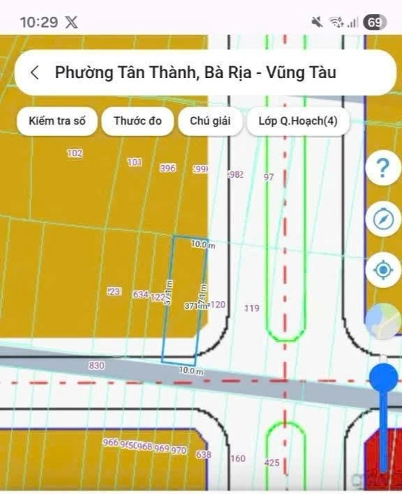 Bán lô đất góc 2 mặt tiền Phường Tân Thành 380 m² - 2.2 tỷ - Ảnh 1
