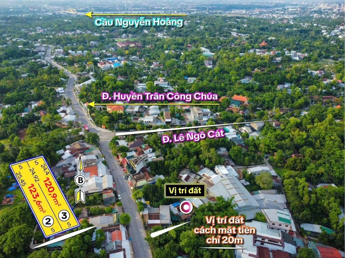 Bán đất 120m2 Huyền Trân Công Chúa khoảng 1,4 tỷ - Ảnh 1