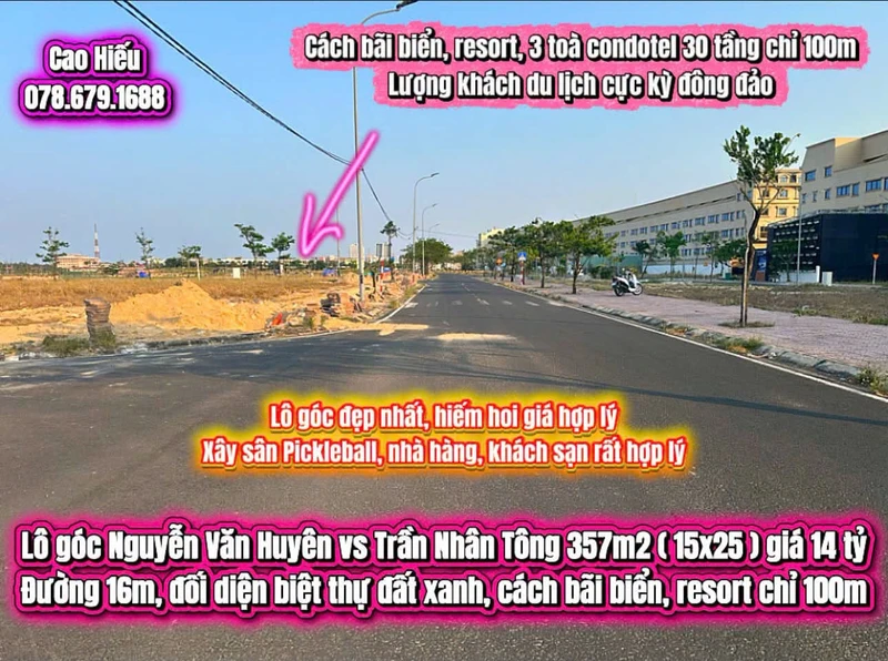 Bán lô góc Nguyễn Văn Huyên vs Trần Nhân Tông 357m² Tuy Hoà 14 tỷ