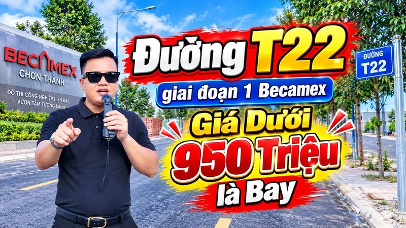 Bán đất nền 150m2 đường T22 Becamex Chơn Thành 930 triệu