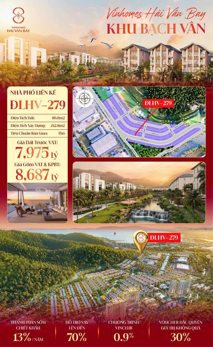 Bán biệt thự 80m² Đại Lộ Hải Vân Hải Vân Bay 8,687 tỷ - Ảnh 1
