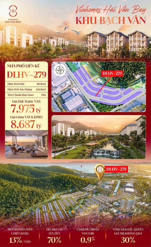 Bán biệt thự 80m² Đại Lộ Hải Vân Hải Vân Bay 8,687 tỷ