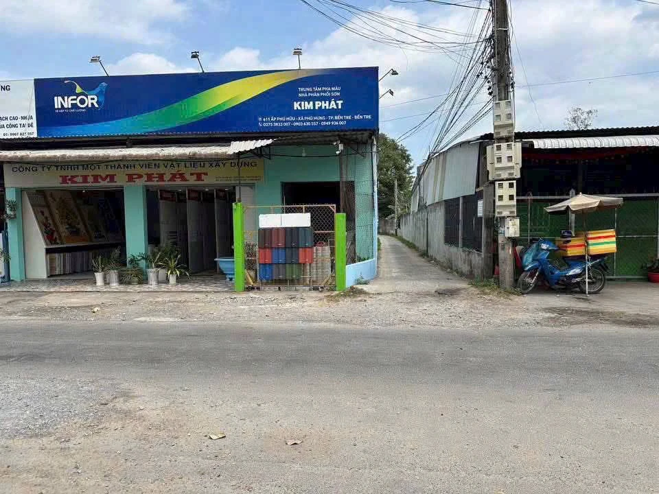 Bán nền góc 117m2 (70m thổ cư) 2 mặt tiền Bến Tre 690 triệu - Ảnh 1