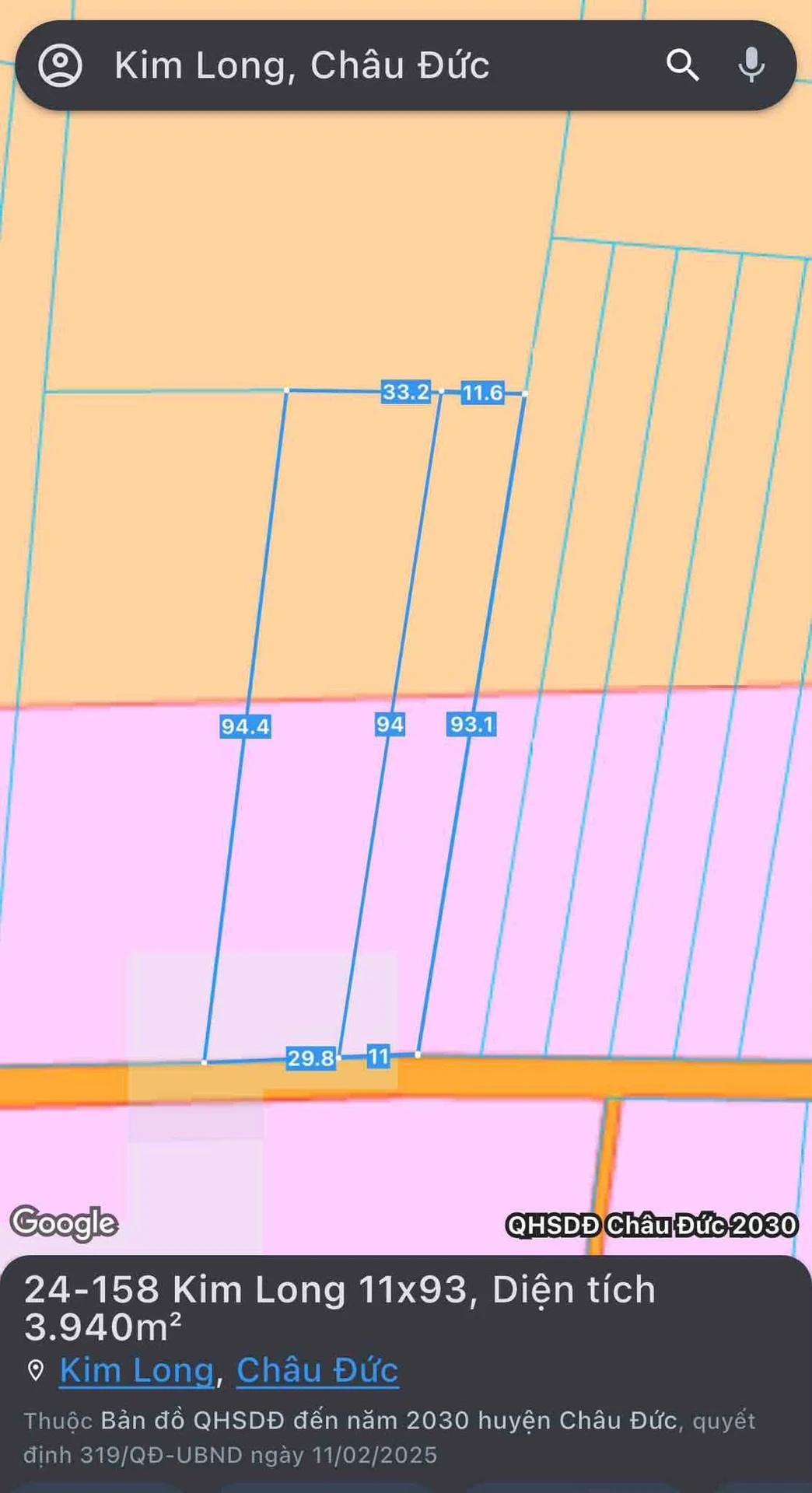 Bán đất 1000m² Xã Kim Long, Nhà Bè - Ảnh 1