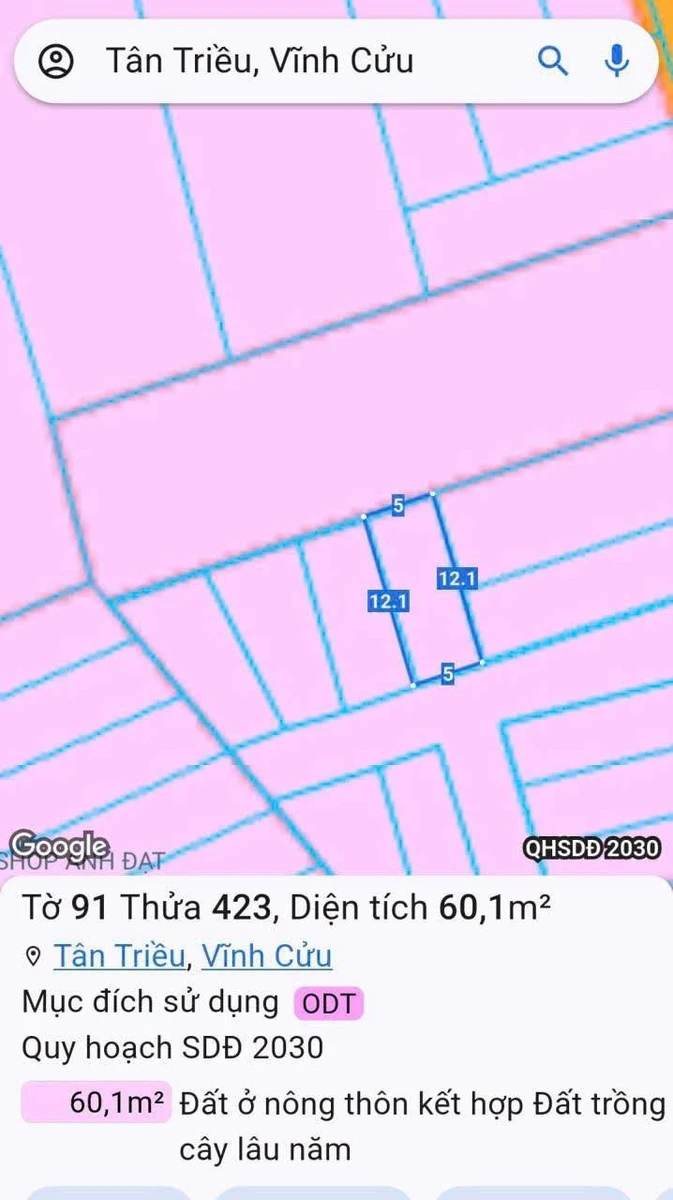 Bán đất 60m² Phường Tân Triều, Đồng Nai 790 triệu - Ảnh thu nhỏ 3