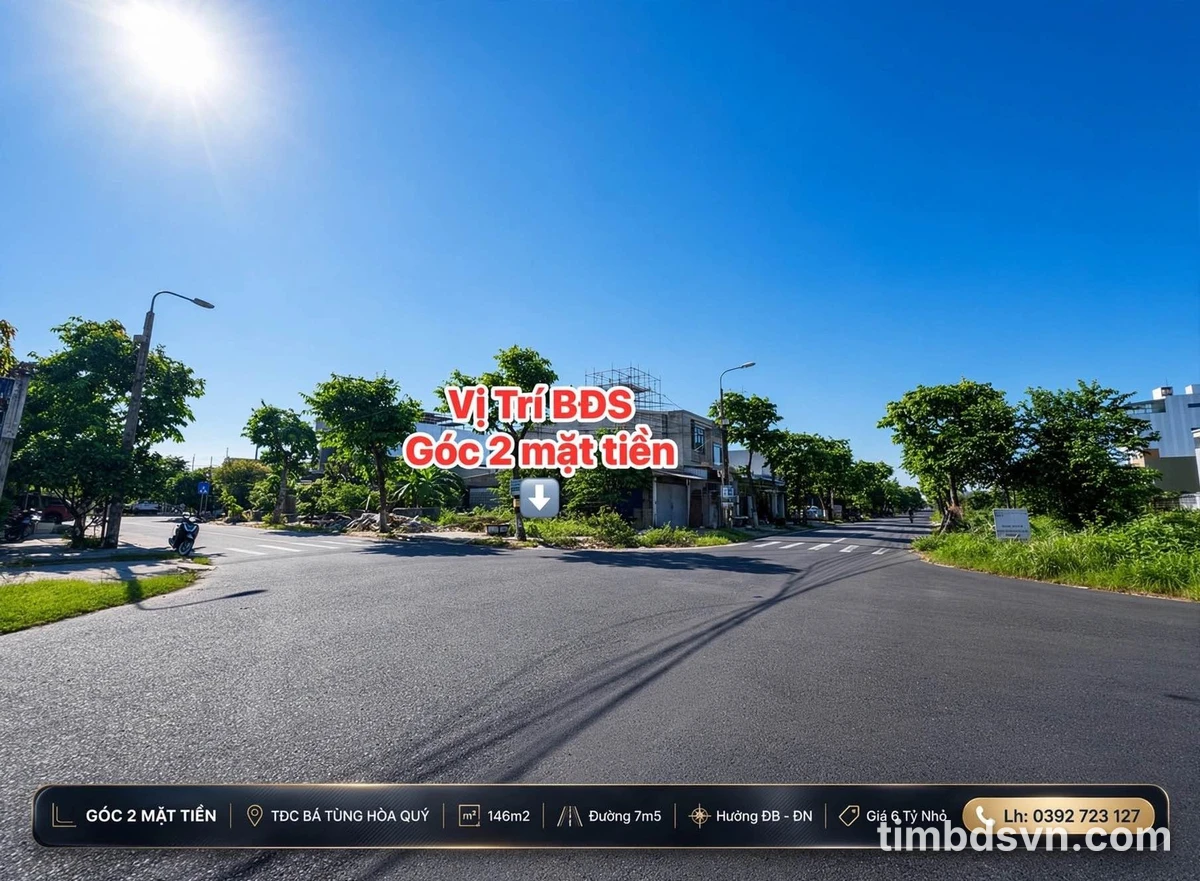 Bán lô góc 2 mặt tiền 146m2 Phạm Đức Nam, Hòa Quý - Ảnh thu nhỏ 3