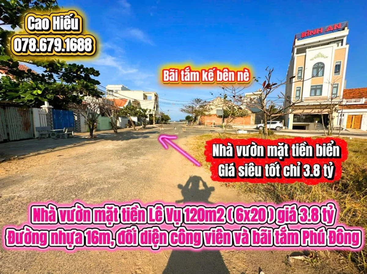 Bán nhà vườn mặt tiền Lê Vụ 120m2 giá 3.8 tỷ Tuy Hoà - Ảnh 1