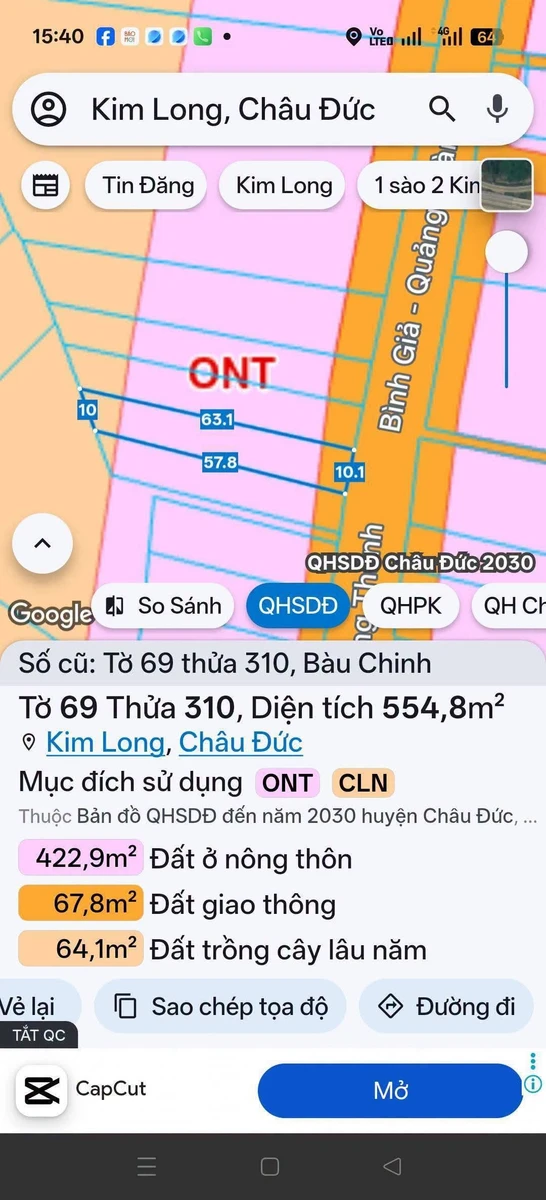 Bán đất mặt tiền đường chính Bình Giả - Quảng Thành 6000 m2, giá 1 tỷ 4 - Ảnh 1