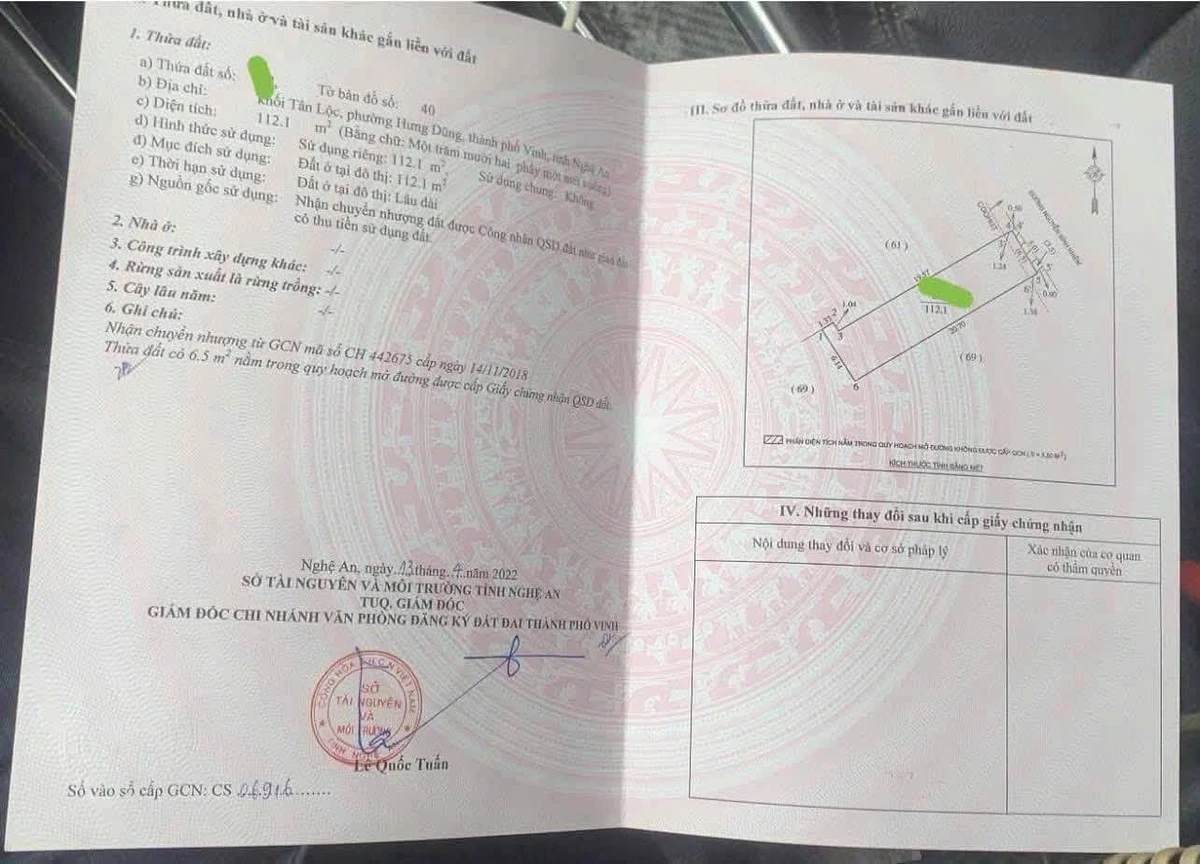 Bán đất kinh doanh mặt đường Nguyễn Bỉnh Khiêm, Hưng Dũng, Vinh, 112m2 - Ảnh thu nhỏ 4
