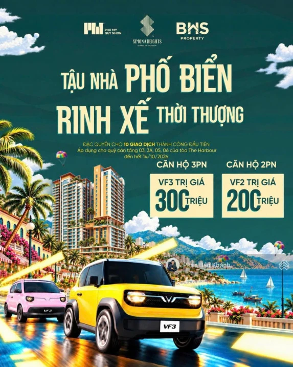 5 ngày cuối: Mua nhà tặng ô tô 200-300 triệu - Căn 2PN Simona Heights full nội thất 4* chỉ 2,5 tỷ