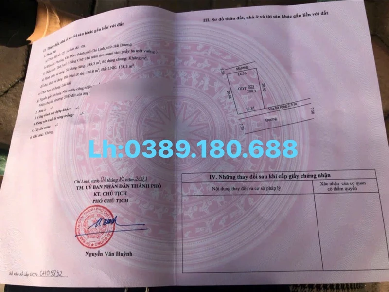 Bán đất mặt tiền 12.81m, 288.3m² tại Hải Phòng, giá 3 tỷ