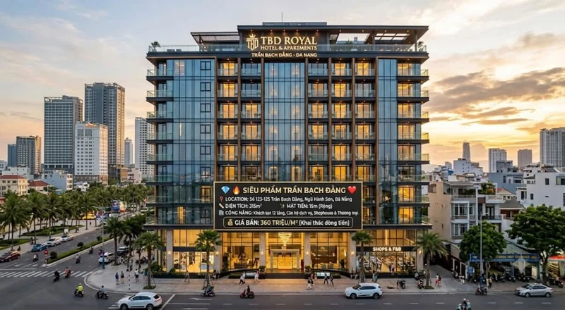 Bán đất mặt tiền 15m Trần Bạch Đằng Đà Nẵng 315m²