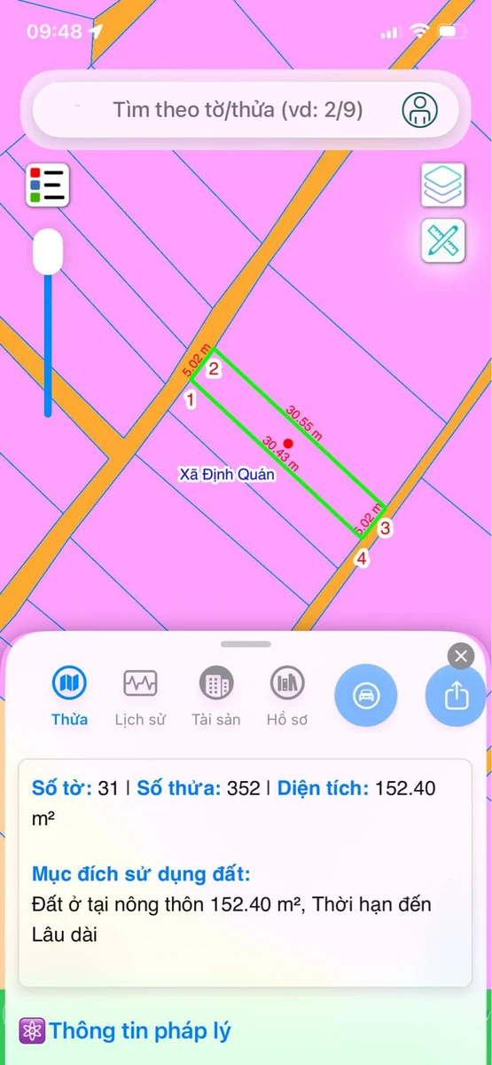 Bán đất Định Quán 150m² 550 triệu, sổ hồng riêng - Ảnh thu nhỏ 4