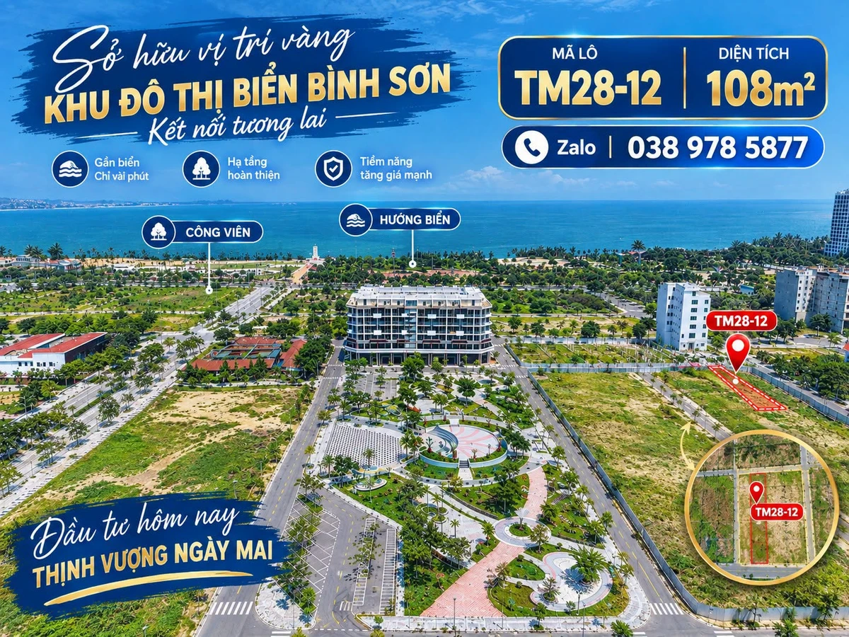 Bán đất nền 108m² khu đô thị biển Bình Sơn Phan Rang 3.5 tỷ - Ảnh thu nhỏ 3