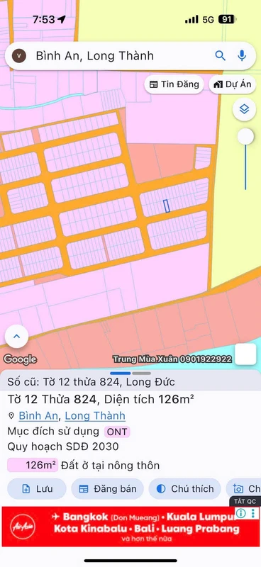Bán đất nền Dragon City 126m2, 1 tỷ 4 Long Thành Đồng Nai