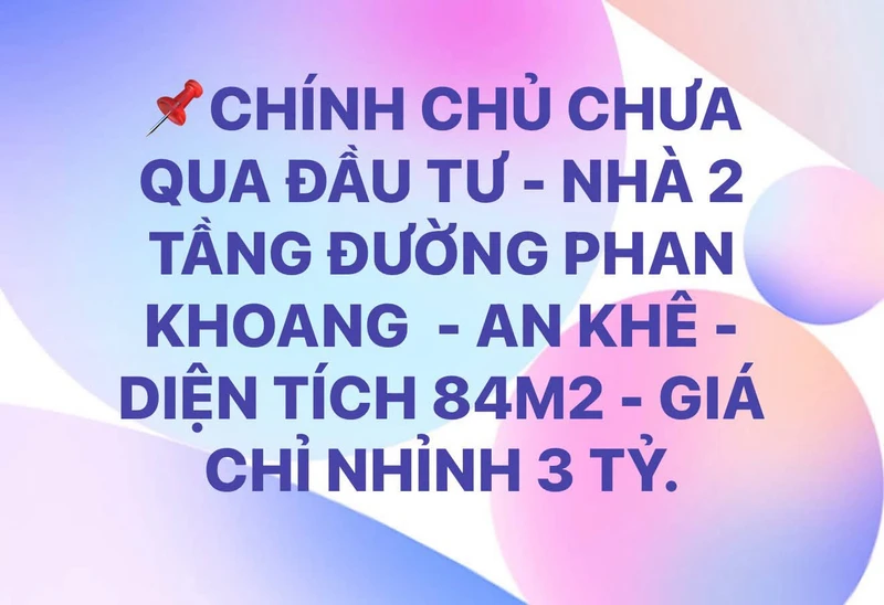 Bán nhà 2 tầng 84m2 Phan Khoang, An Khê, Đà Nẵng
